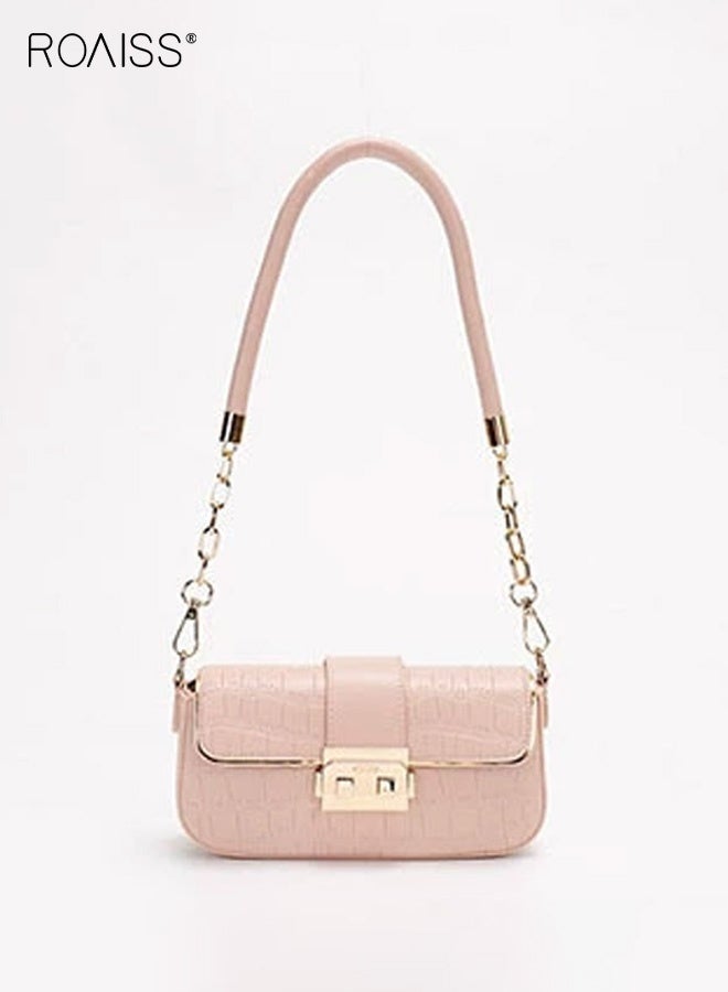 roaiss Women Stylish Square Bag, Large Capacity Shoulder Bag with Adjustable Strap and Snap-button Closure, Elegant Chic Crossbody Bag for Ladies, Ideal for Dating, Shopping and Everyday Use, 21*5*9cm - Image 1
